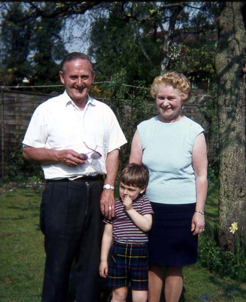 with my grandparents